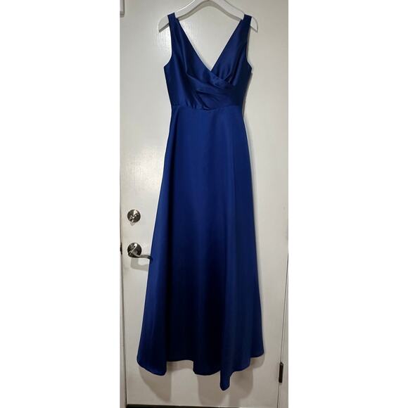 Sachin & Babi Rae Gown Eclipse Blue Fuchsia Belt Sz 4 NWT Glamorous A-Line Dress - Picture 2 of 15